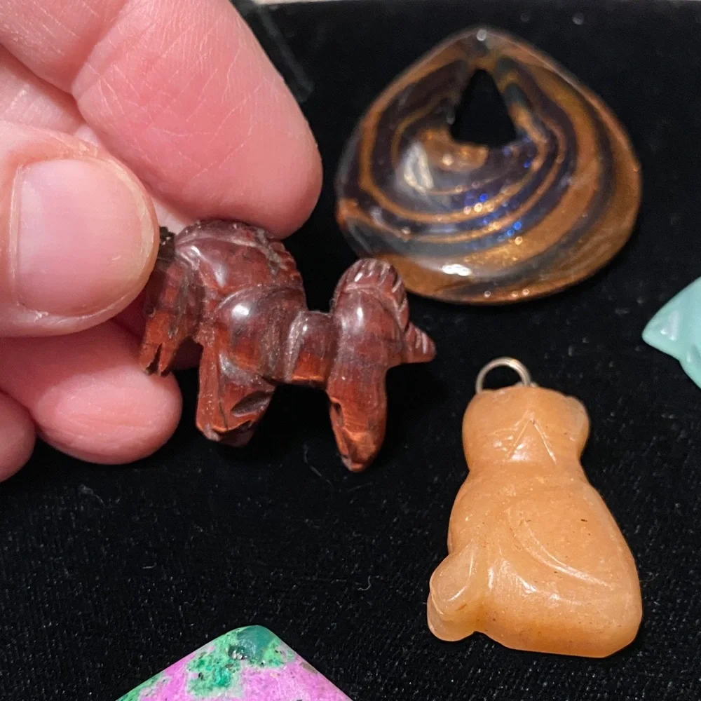 Natural Colorful gemstone pendant stones for jewelry makers